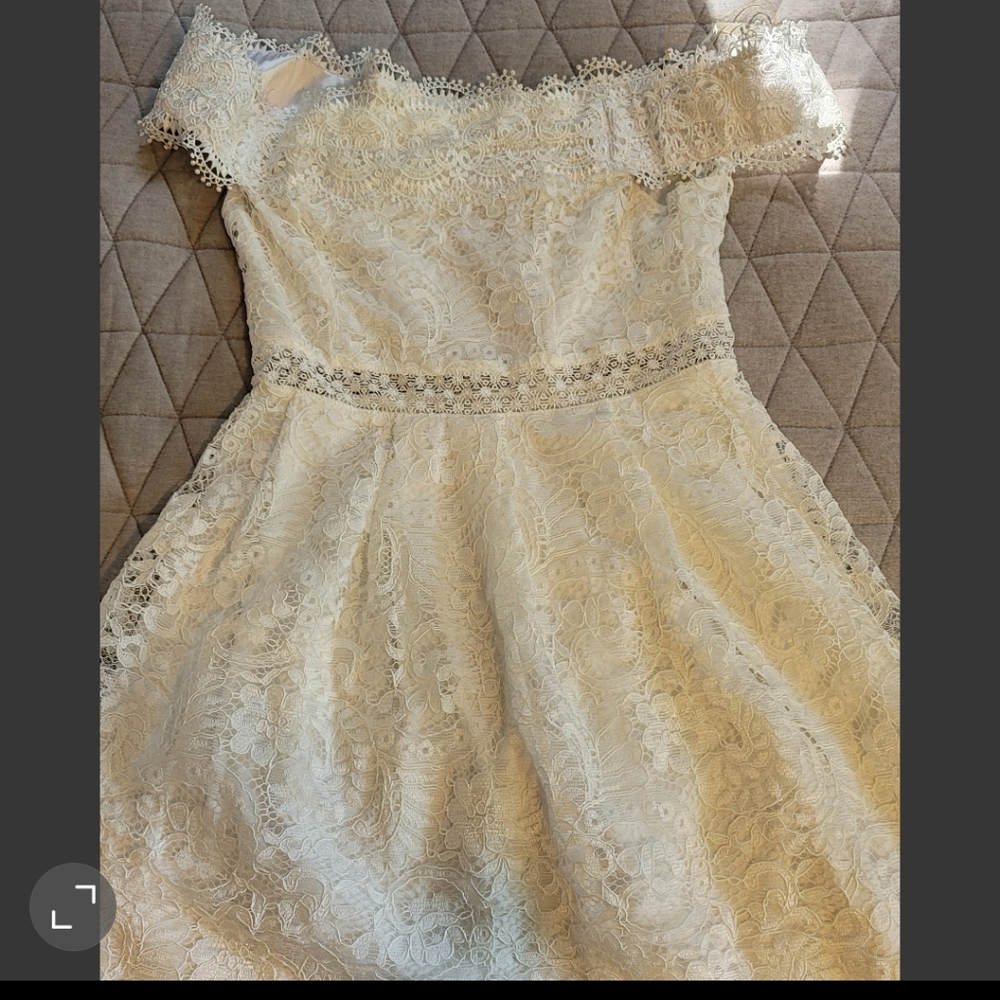 Francesca's lace white dress